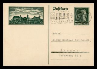 Dr Who 1937 Germany Hamburg Postal Card Stationery C126389