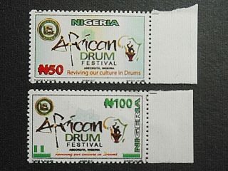 Nigeria 2019 (25th April) Ogun Drum Festival Set: N50 & N100,  Mnh Last One