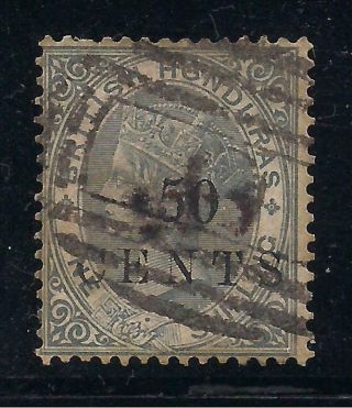 British Honduras 1888 Local Surch 50c On 1s Grey Sg30 Cv £700
