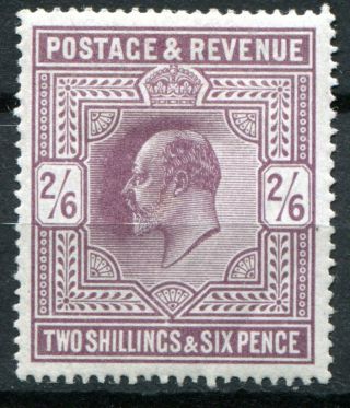 (283) Very Good Sg261 Edvii 2/6 Pale Dull Purple Lightly Mounted