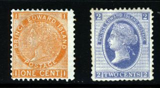 Prince Edward Island Canada Queen Victoria 1872 Cents Values Sg 34 & Sg 38