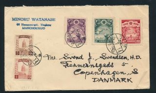 China.  Manchuria.  Older Cover 14 - - Sent To Denmark - -