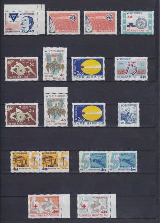 South Korea 1962/1963,  30 Stamps,  Compl.  Sets,  Mnh,  High Catal.  Value