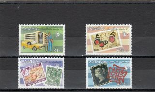 A94 - Zambia - Sg608 - 611 Mnh 1990 Stamp World London 1990