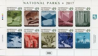Marshall Islands 2017 Mnh National Parks 10v M/s Ii Trees Mountains Stamps
