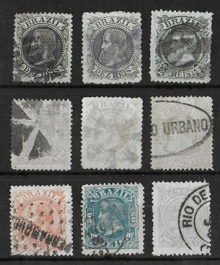 Brazil 1882 - 1885 Complete Set Of 9 Stamps Michel 51 - 58 Cv €175