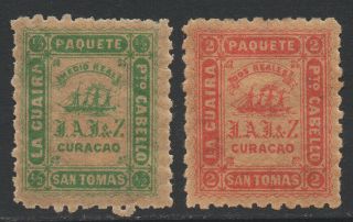 Venezuela 1869 St.  Thomas La Guaira Local Ship Post,  Mi.  1/2d Perf.  10,  Mh