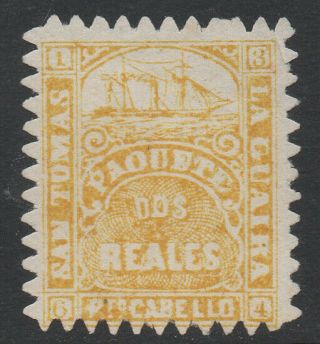 Venezuela 1866 - 67 St.  Thomas La Guaira Local,  Ship Post,  Mi.  20ii,  Rare
