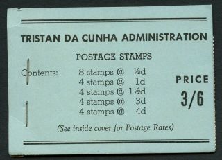 Tristan Da Cunha 1957 3s6d Stamp Booklet Postmarked My 30 57 Sg Sb1 Cat.  £350