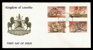 Dr Who 1992 Lesotho Prehistoric Animals Dinosaur Fdc C125398