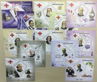 H224 2014 Red Cross Greats Medics Les Medecins Famous 6kb,  6bl Mnh Stamps