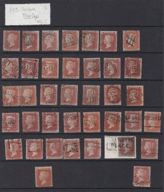 Lot:31088 Gb Qv 1d Red Penny Star Selection Of Stock