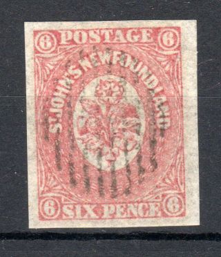 Newfoundland 1862/64 Sixpence Rose Lake Sg20 Cat £100