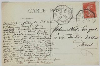 France 1912 Pc With 10 C Stamp,  French Paquebot Le Havre A York