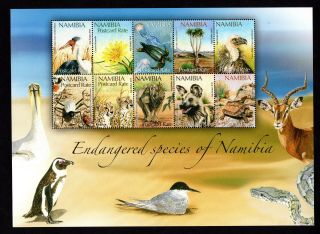Namibia 2010 Sheet W/ Stamps Mi 1326 - 1335 Mnh Cv=9€