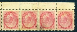 1898 Canada stamp: SC 77,  Strip Of 5 w/ Provenance (OTTAWA - No.  7) MNG,  CV=$275 2