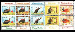 Namibia 1997 Sheet W/ Stamps Mi 854 - 858 Mnh Cv= 8€