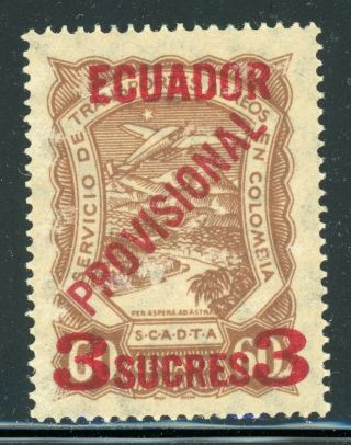 Ecuador Scadta Air Post Mh Selections: Scott C5 3s/60c Brown Cv$85,