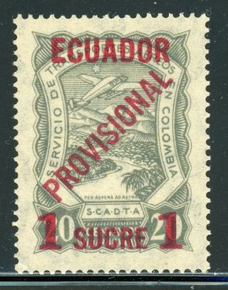 Ecuador Scadta Air Post Mh Selections: Scott C3 1s/20c Gray Cv$70,