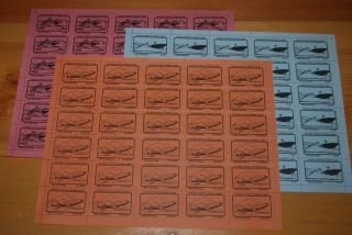 Weeda Canada C4 - C6 Vf Mnh Set Of Panes Of 30,  Canada Postal Strike Labels Cv$300