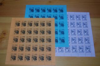 Weeda Canada B22 - B24 Vf Mnh Set Of Panes Of 30,  Bc Private Courier Locals Cv$600