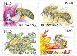 Set Botswana 2010 Mnh,  Honey Bees