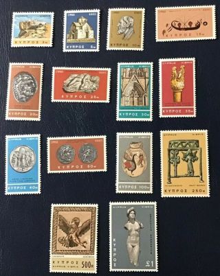 Cyprus - 1966 Definitives Set Of 14 Stamps,  Sg 283 - 296,  Mnh