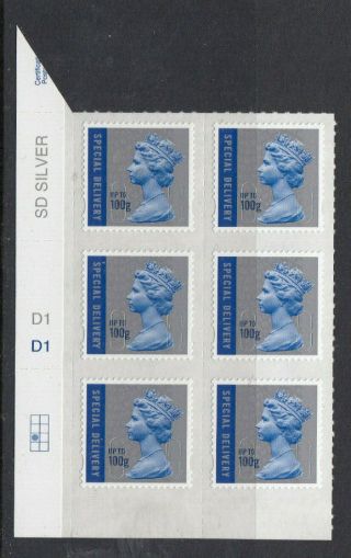 2015 100g Special Delivery S/a Machin Cylinder Block Sg.  No.  U3051 Code M15l Mnh