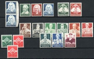 Third Reich,  1934,  1935,  Scarce Top Set Professions And Much More,  Mnh