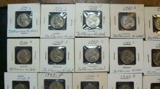 GROUP OF 43 Jefferson War Nickels 35 Silver - COINS 2