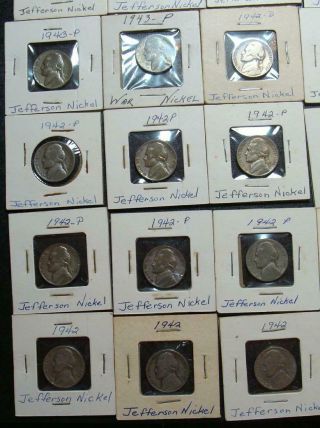 GROUP OF 43 Jefferson War Nickels 35 Silver - COINS 4