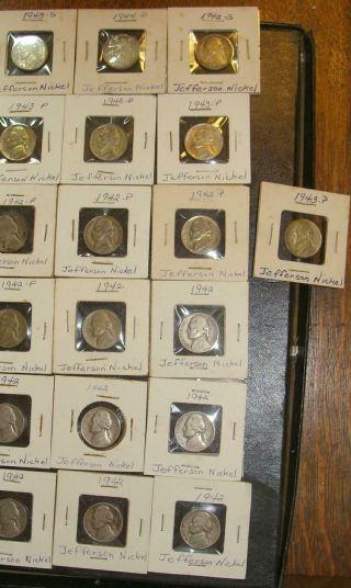 GROUP OF 43 Jefferson War Nickels 35 Silver - COINS 7