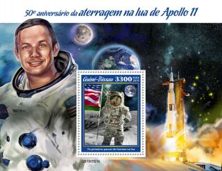 Guinea Bissau 2019 Apollo 11 Landing On The Moon,  Space S201905