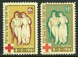 Viet Nam 156 - 157,  Mi 162 - 163,  Mnh.  International Red Cross,  1961