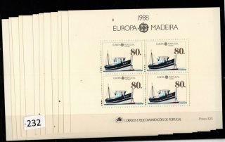 12x Madeira,  Portugal 1988 - Mnh - Europa Cept - Ships
