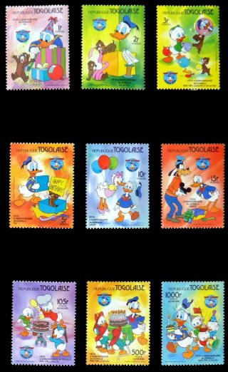 Togo 1984 Walt Disney Complete Sg1711/18 U/m Nm460