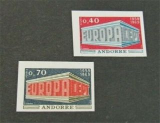 Nystamps French Andorra Stamp 188.  189 Og H €80 Imperf