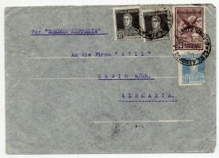 1932 Argentina To Germany Zeppelin Cover,  Mixed Issues,  High Value