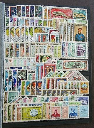 Mongolia - Colln Of 80,  Mnh Sets/sheets On Large Double Sided Stocksheet