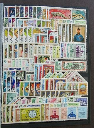 MONGOLIA - COLLN OF 80,  MNH SETS/SHEETS ON LARGE DOUBLE SIDED STOCKSHEET 2