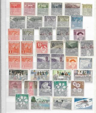 4 Stock Sheets Of Andorra Stamps,  And