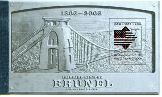 2006 Brunel Great Britain Prestige Stamp Booklet Washington Dc Usa Overprint Vgc