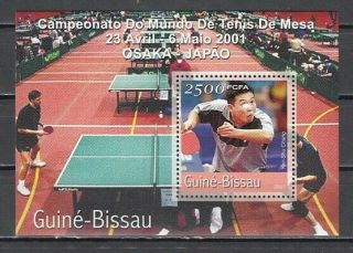 Guinea Bissau,  2001 Issue.  Table Tennis S/sheet.