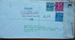 1941 Cover From U.  S.  A.  With Examined By British Philatelic Association Label