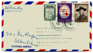 Guatemala Scouting: Lord Baden Powell In Mixed Franking On Cover To Germany