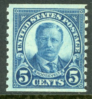 Usa 1924 Roosevelt 5¢ Rotary Coil Perf 10 Scott 602 I913 ⭐⭐⭐⭐⭐⭐
