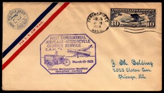 1928 Cam 1 1st Experimental Airplane Motorcycle Courier Service Mass