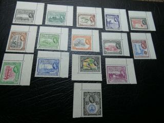 British Guiana 1954 Sg331sg345 Queen Mnh €150 Gem