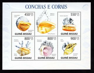 Guine Bissau 2009 Sheet W/ Stamps Mi 4480 - 4484 Mnh Cv=13€