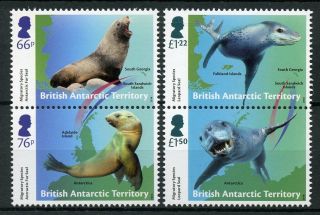 Bat Brit Antarctic Ter 2018 Mnh Seals Migratory Species 4v Set Animals Stamps